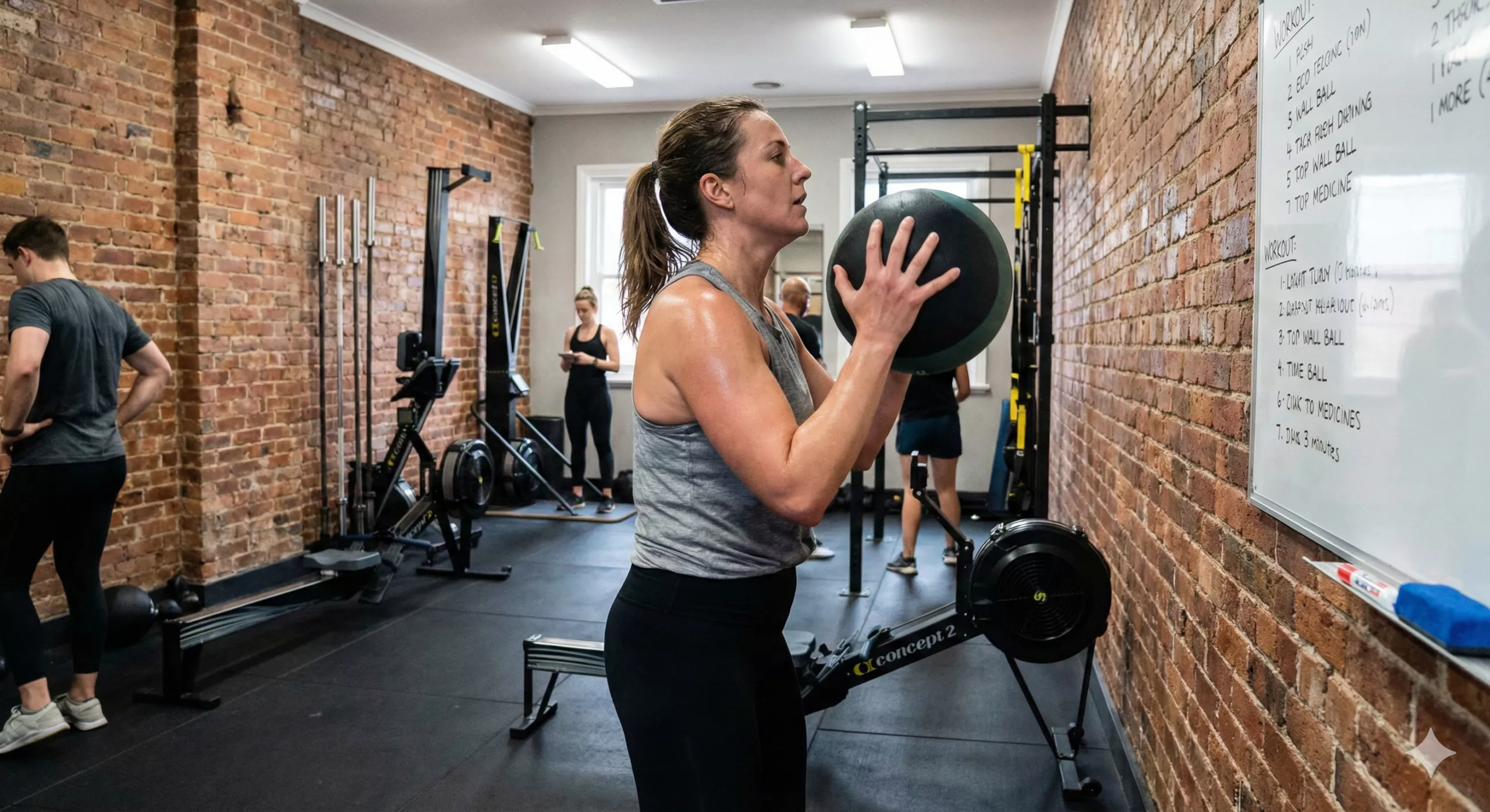 Femme pendant une séance d'Hyrox à Versailles Forest Hill