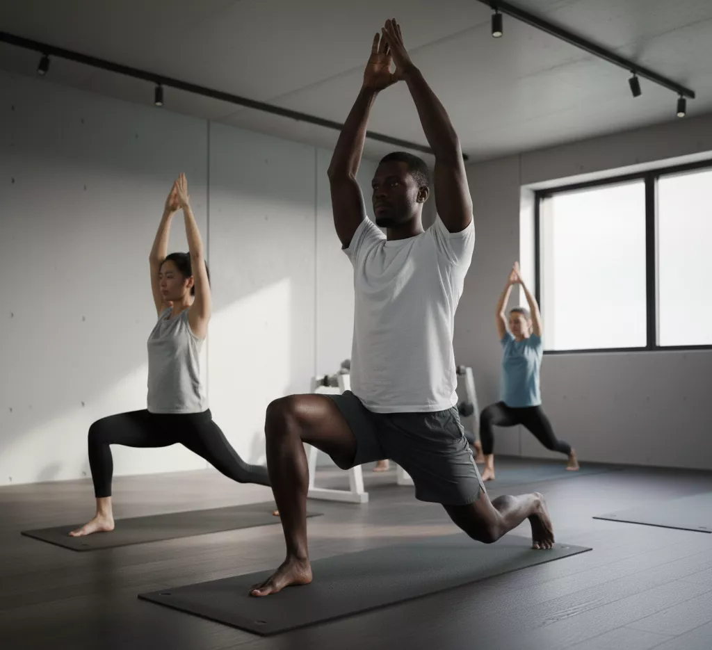 Homme zen en cours de yoga chez Forest Hill